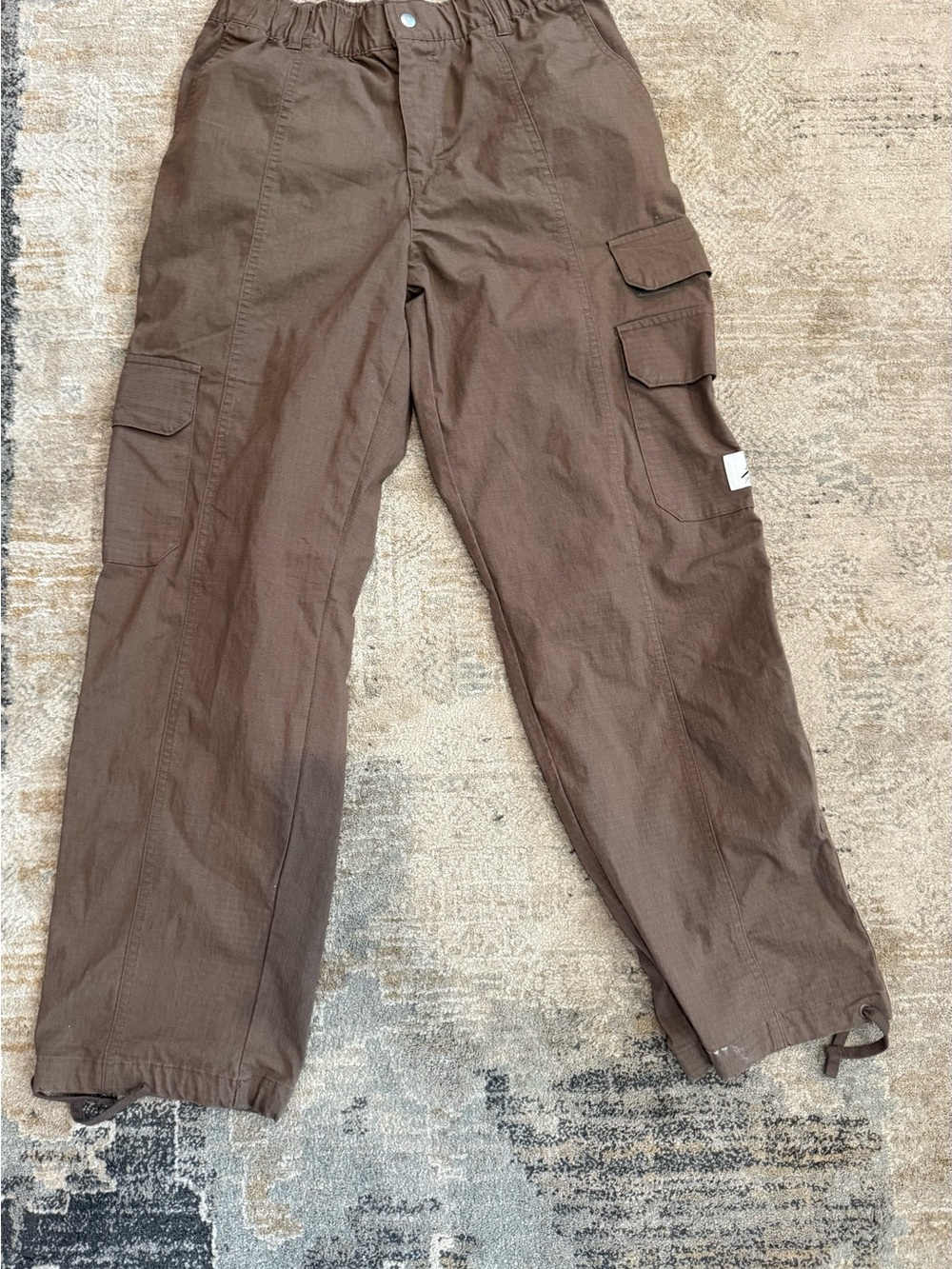 Jordan Brown Cargo Jogger Pants for Women
